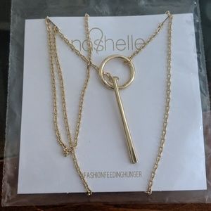 Gold Nashelle Heather Drop Lariat